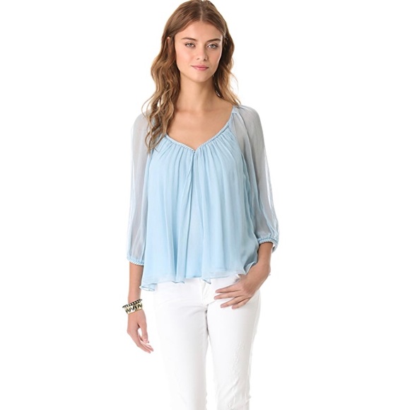 DVF ‘Fenobe’ silk chiffon blouse in black - Picture 7 of 11